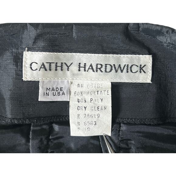 Cathy Hardwick Vintage Size 12 Lace Overlay Sequined Ribboned Pencil Midi Skirt - Picture 7 of 7